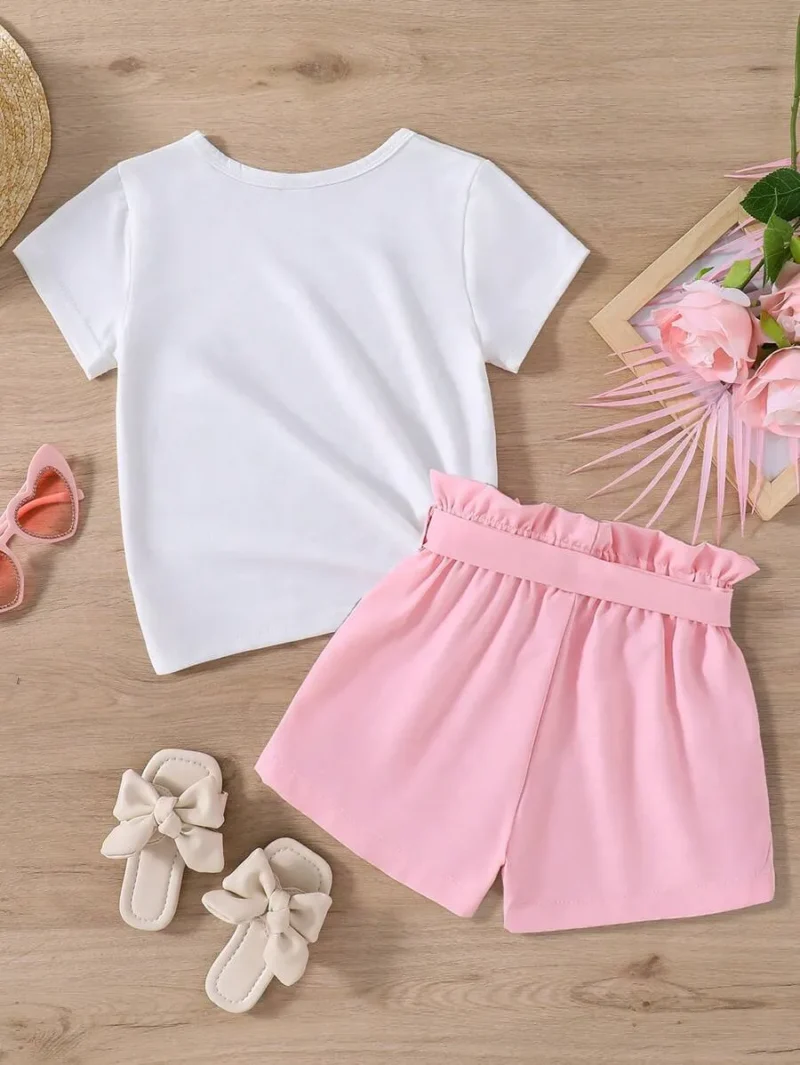 Butterfly & Flower Printed Short Sleeve T Shirt