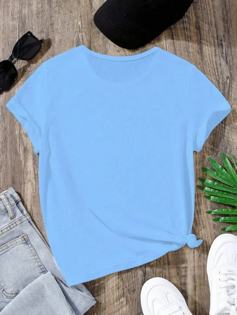 Casual Butterfly Print Short Sleeve T Shirt