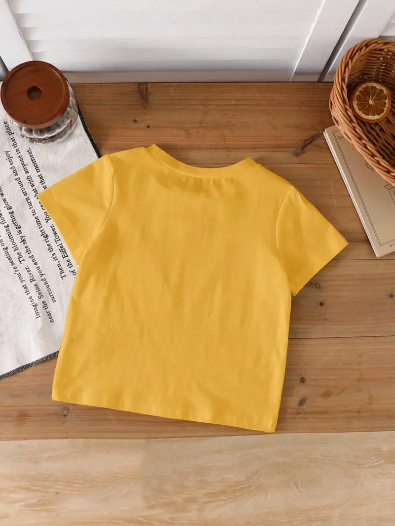 Colorful 3D Car Print Round Neck Short Sleeve T Shirt