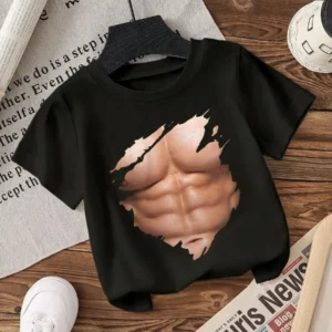Minimalist Pattern Short Sleeve Round Neck T Shirt