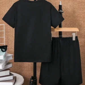 Soccer & Letter Graphic Tee & Shorts