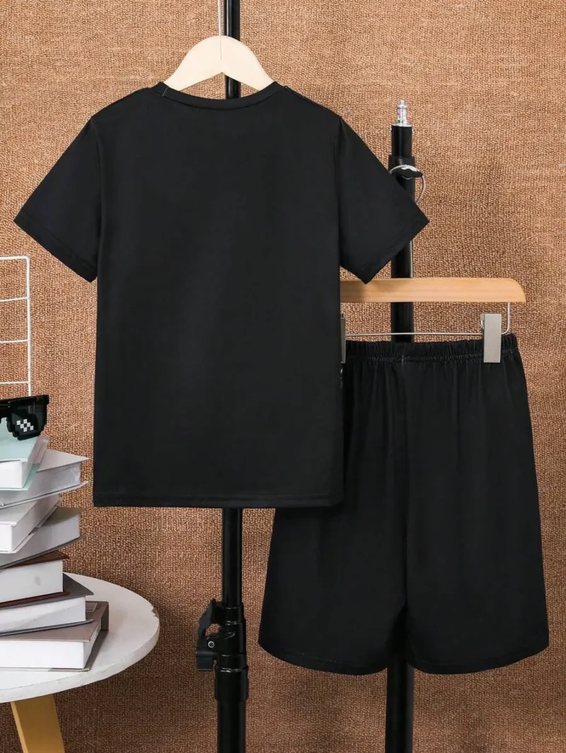 Soccer & Letter Graphic Tee & Shorts