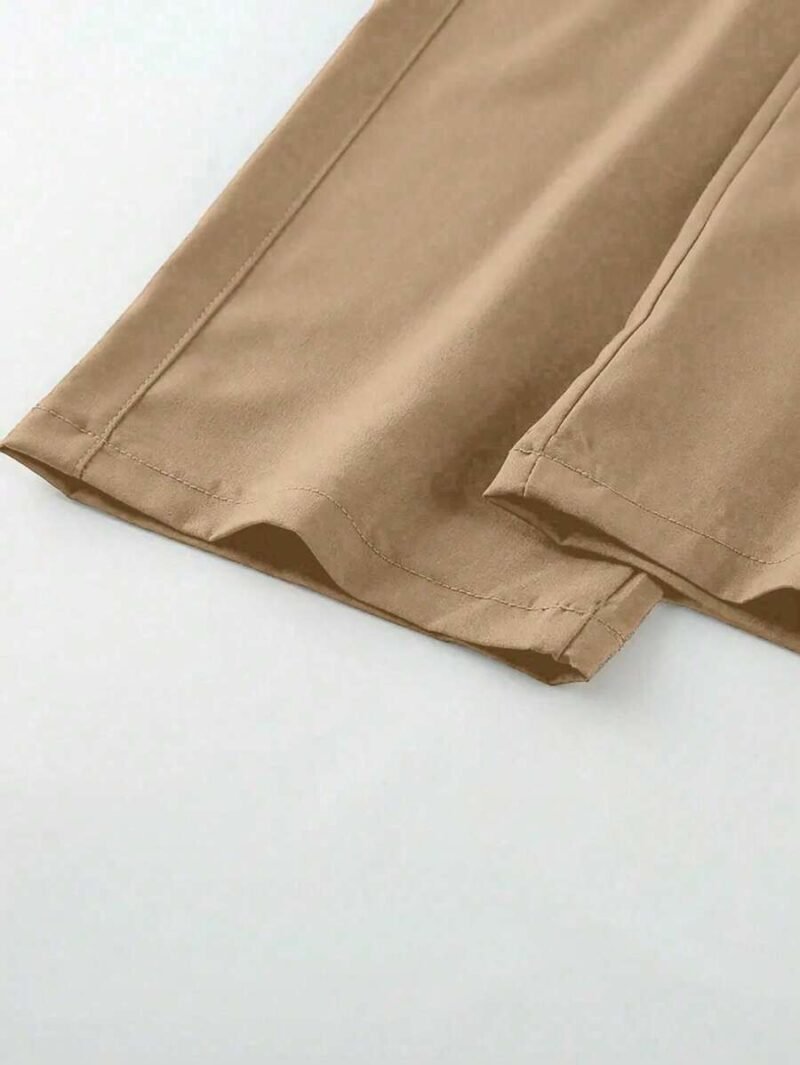 Teens Fashionable Solid Color Loose Cargo Pants