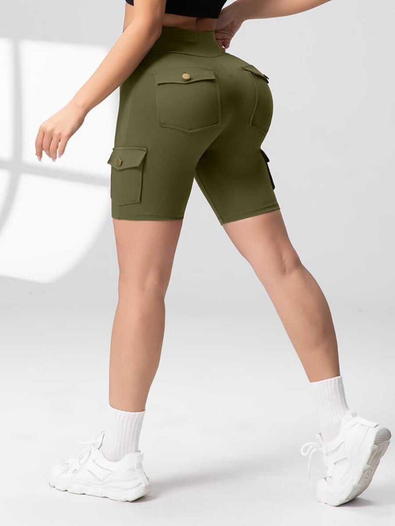 Solid Color Slim Fit Cargo