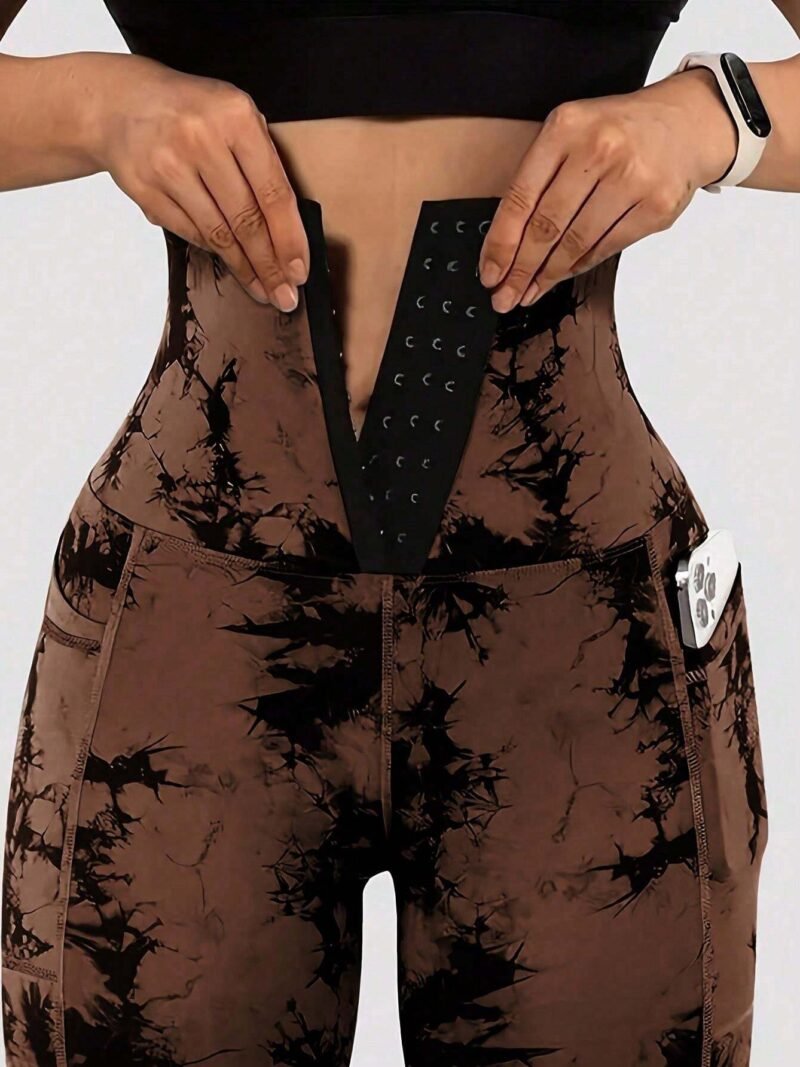 Waist Cinching Lifting Drawstring Tie Dye Pants