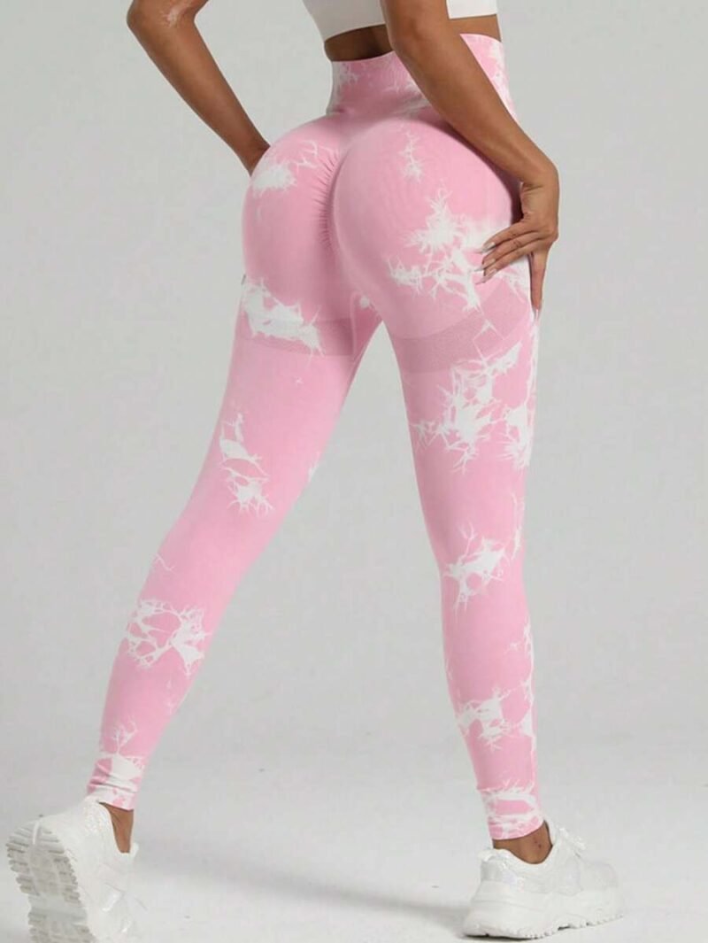 Workout Tie Dye Seamless High Waisted Workout Leggings