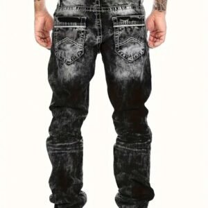 Fashionable Contrast Color Stretch Jeans