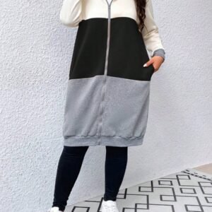 Colorblock Zip Up Hoodie