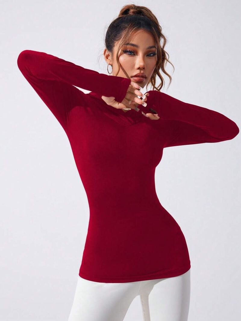 Tight Long Sleeve With Thumb Hole Breathable Casual