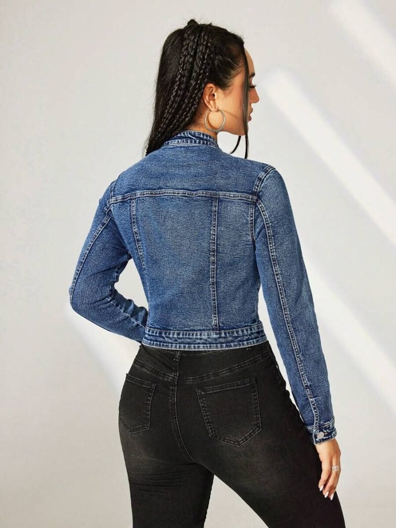 Zipper Pocket Short length Denim Jacket