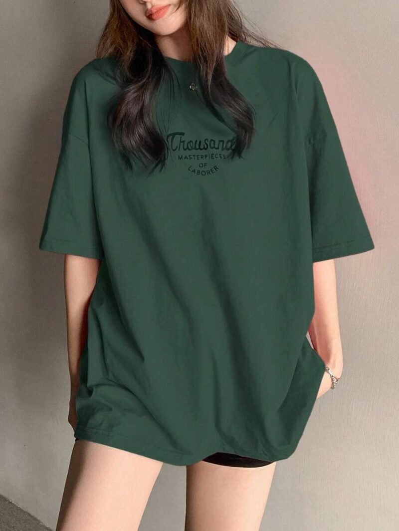 Graphic Drop Shoulder Oversized Tee