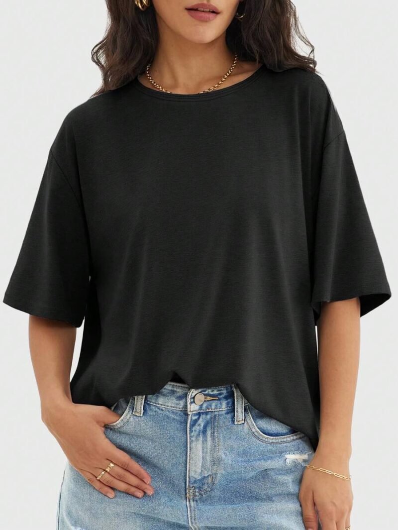 Oversized T Shirts Loose Fit Crew Neck Short Sleeve