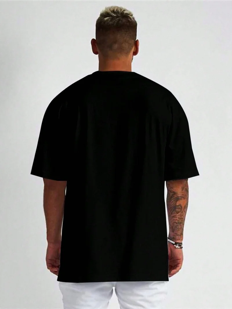 Contrast Color Letter Print Crew Neck