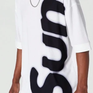 Oversized Fit Tee With Front And Back Graphic Print