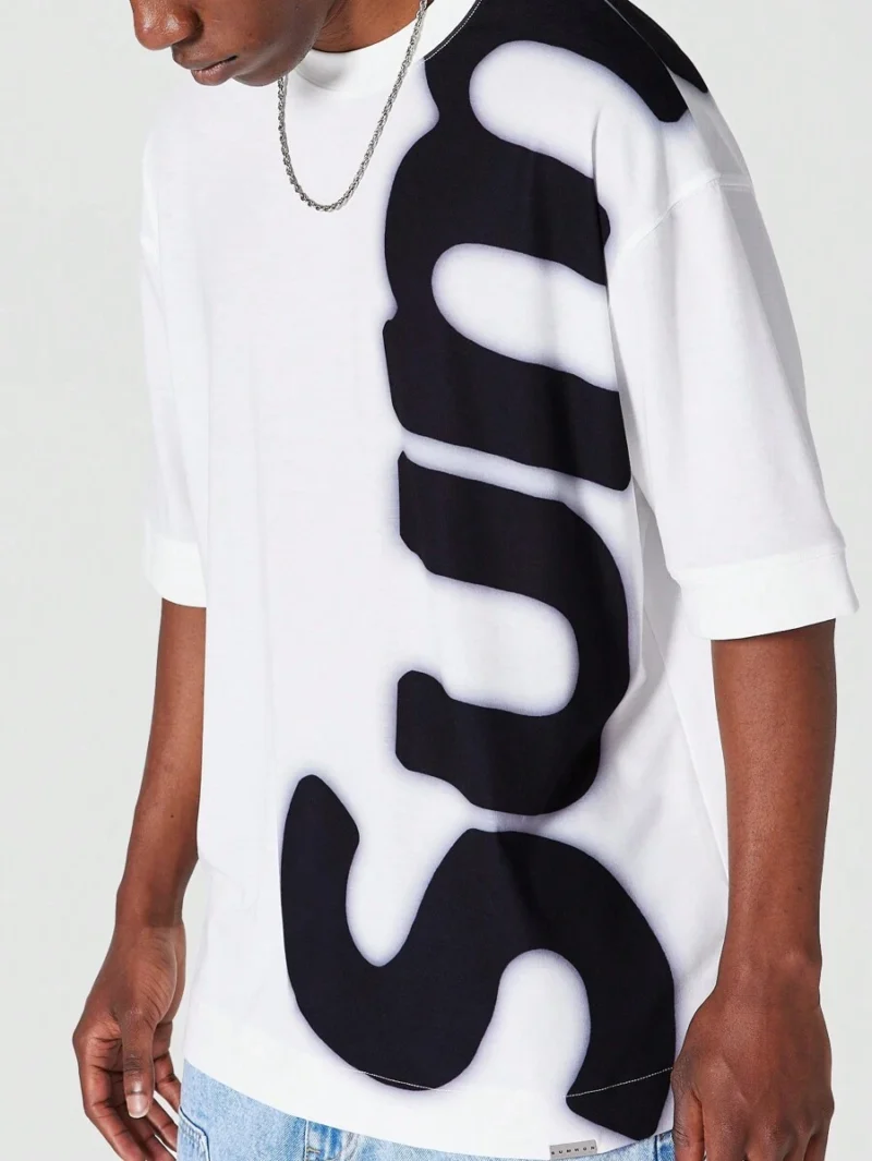 Oversized Fit Tee With Front And Back Graphic Print