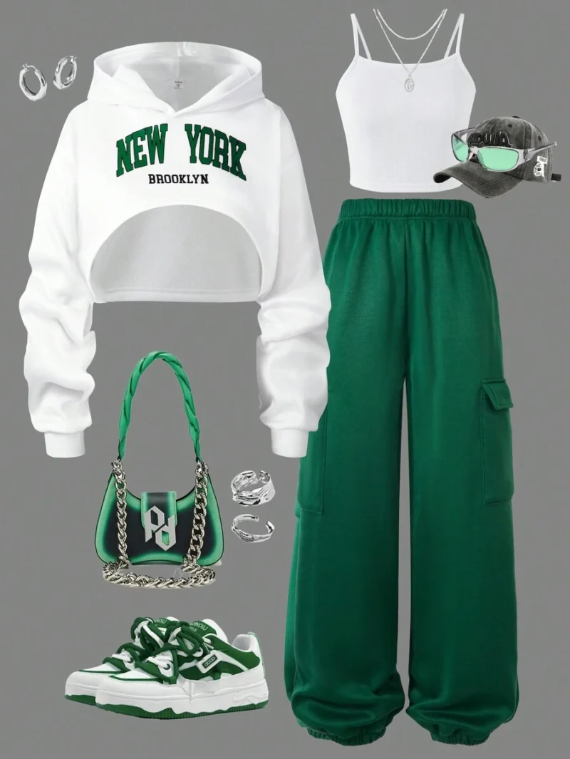 Casual Thickened Set Knit Letter Print