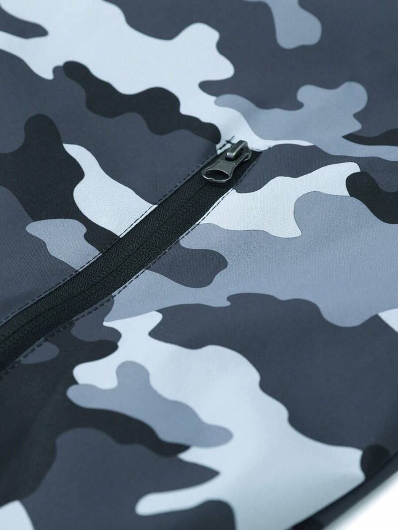Casual Camo Print Zip Up Jacket Suitable