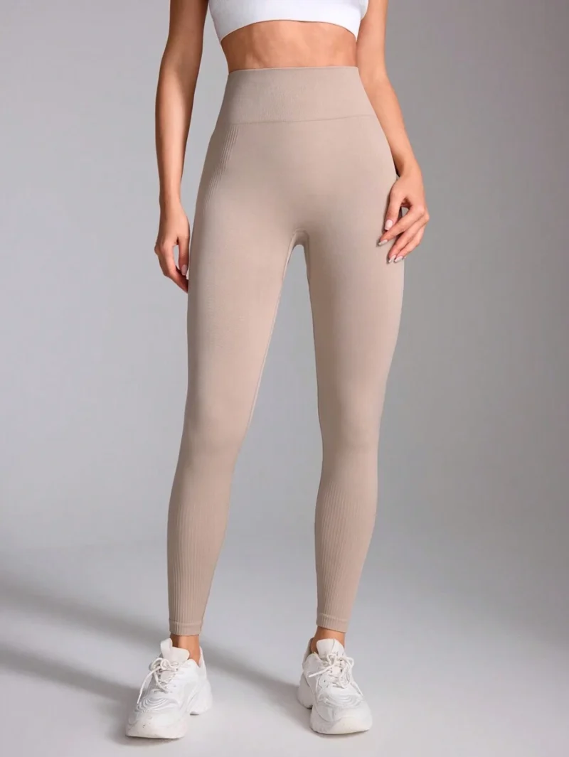Seamless Solid Tummy Control Sports
