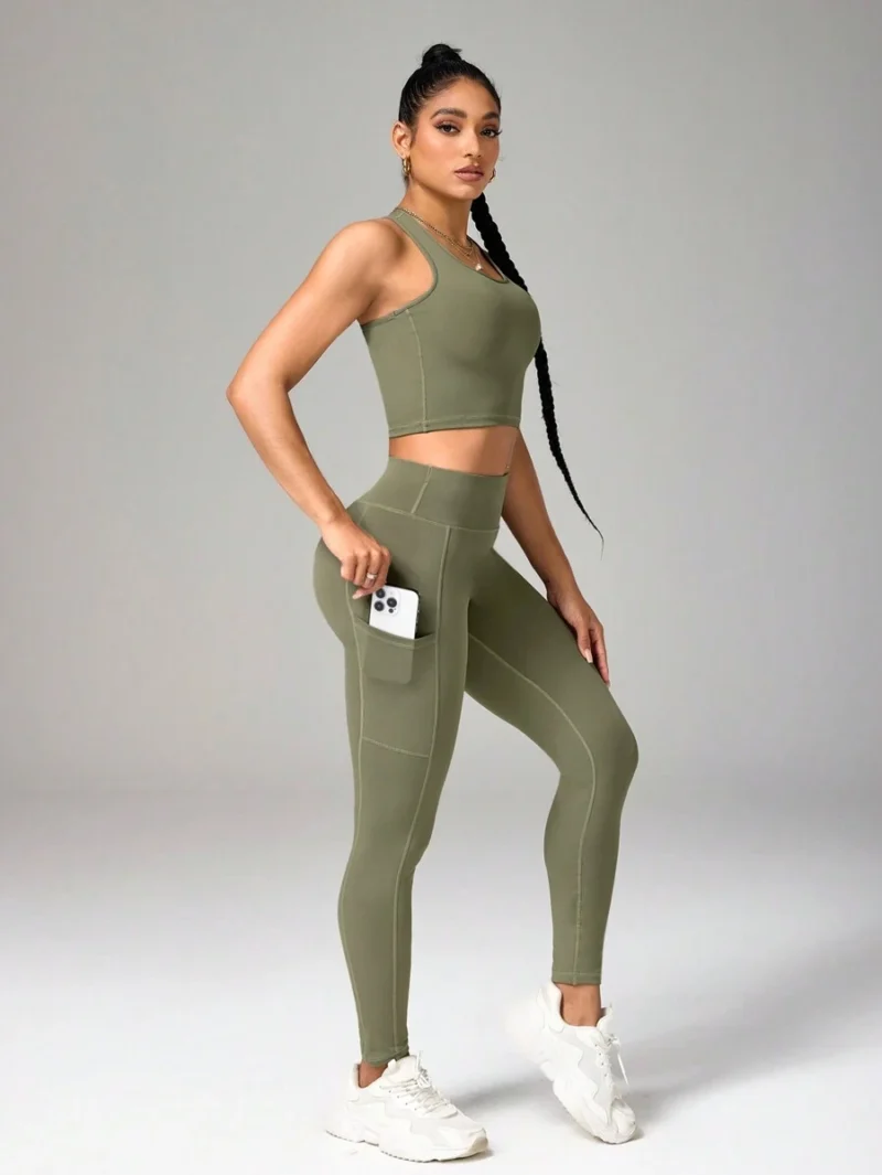 Sleeveless Minimalist Top And Pants
