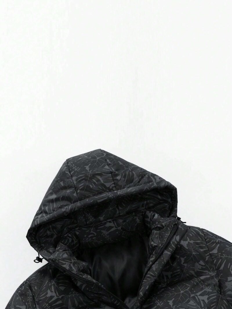 Casual Printed Loose Fit Warm Padded