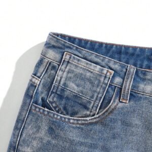 Blue Vintage Wash Denim Shorts