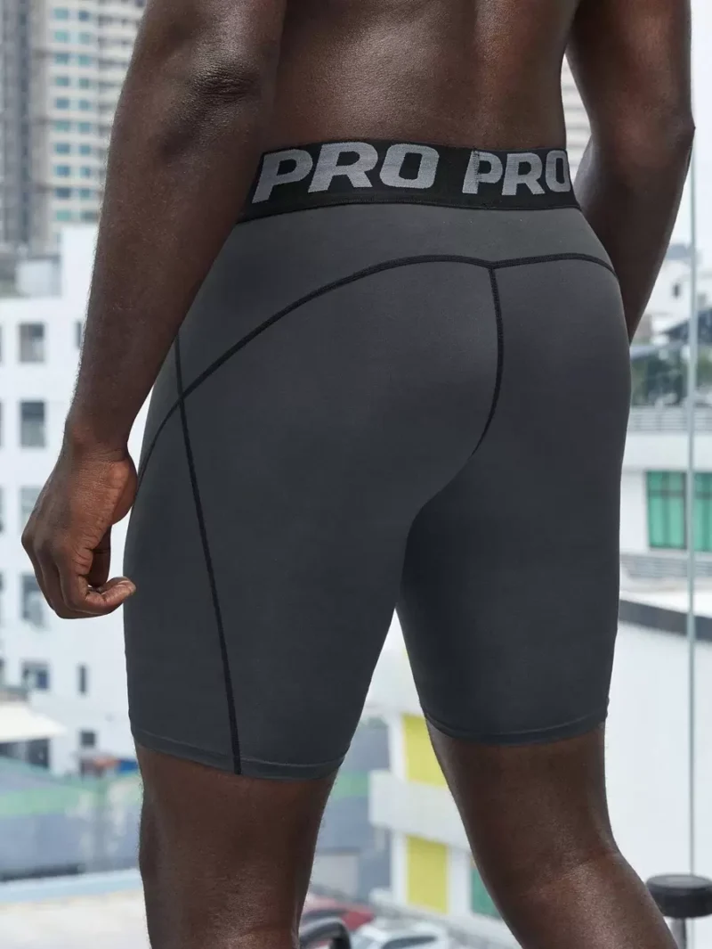 Letter Tape Waist Sports Tights Legging Shorts