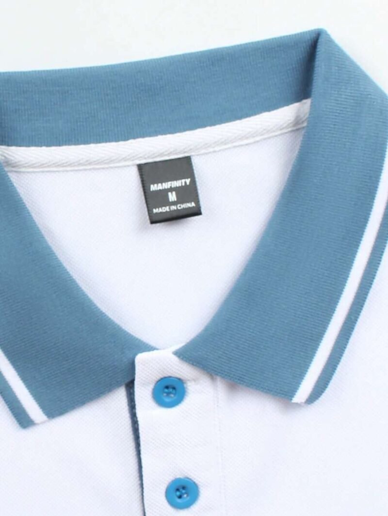 Casual Commute Color Block Short Sleeve Polo Shirt