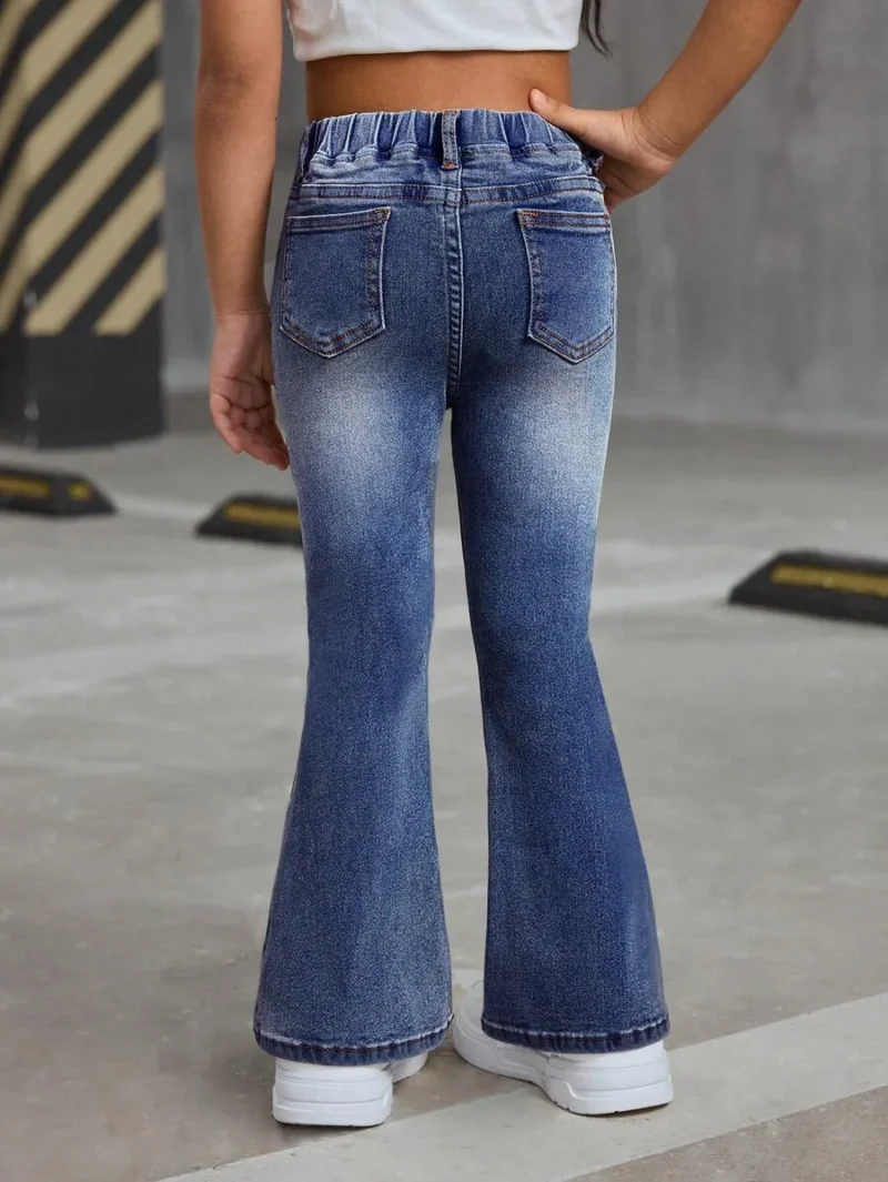Blue Denim Flare Pants