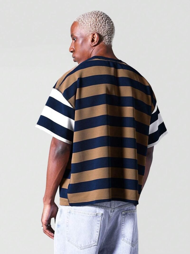 Boxy Fit Striped Short Sleeve Tee