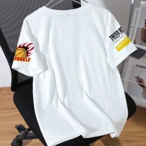 Casual Street Style Letter & Crown Basketball Graphic