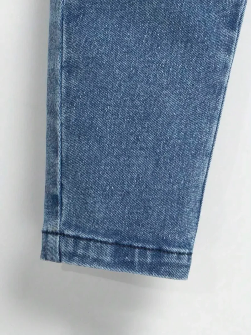 Street Casual Elastic Waist Cargo Baggy Jeans