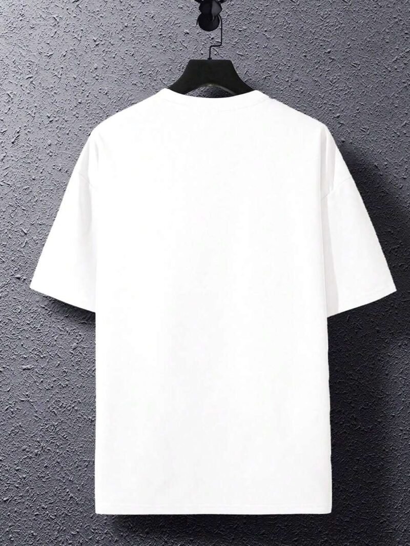 Oversized Drop Shoulder T Shirt With Letter Print