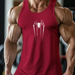 Round Neck Sleeveless Printed Casual Sports Vest