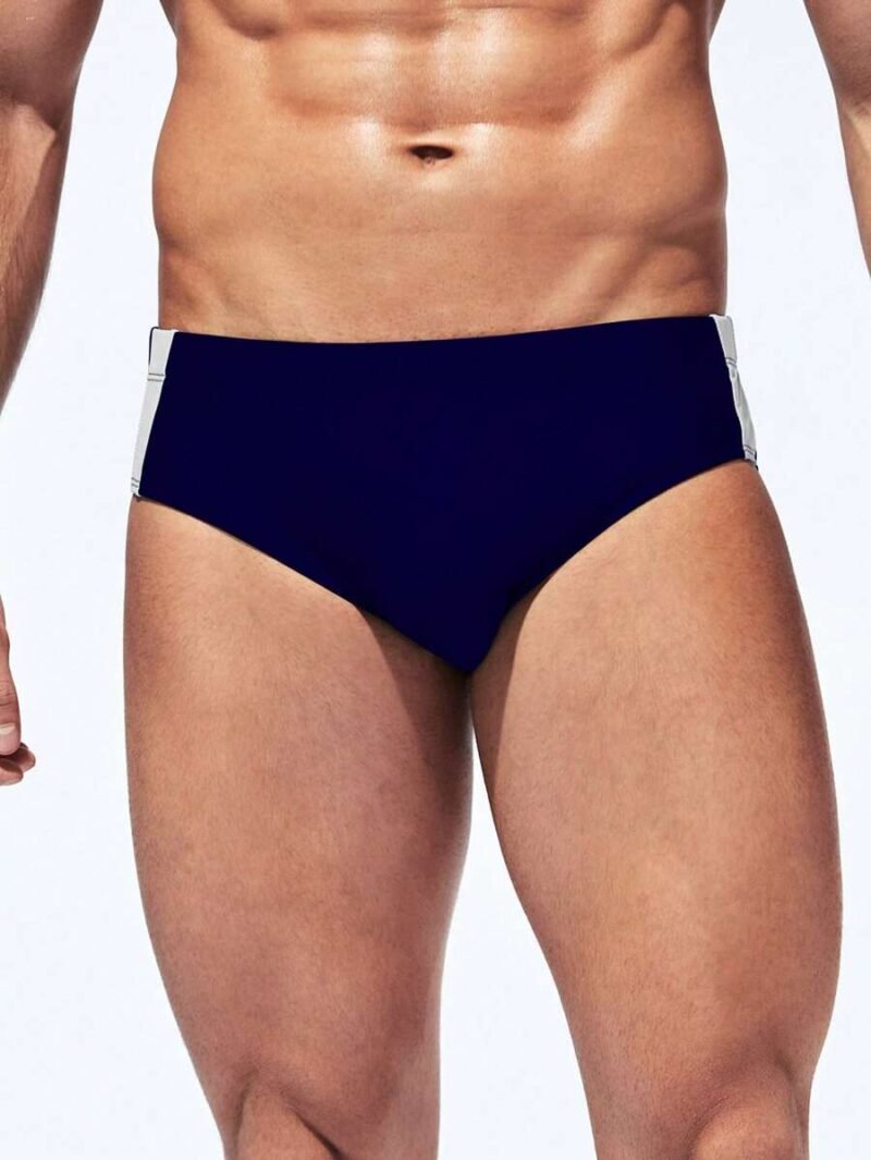 Men's Holiday Beach Contrast Color Block Trunks
