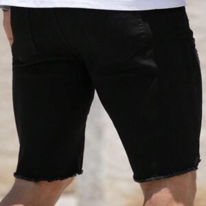 Ripped Frayed Raw Hem Denim Shorts
