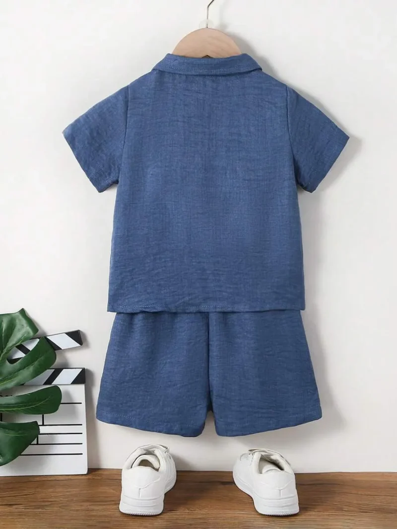 Casual Short Sleeve Shirt And Shorts Set