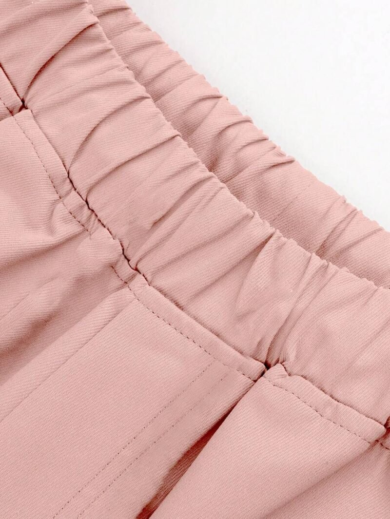 Straight Leg Drawstring Pocket Cargo Pants