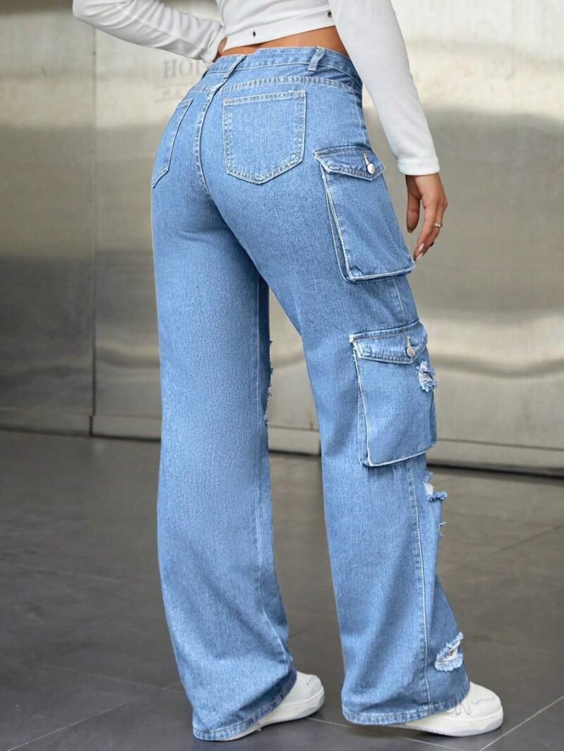 Icon Ripped Cargo Denim Jeans