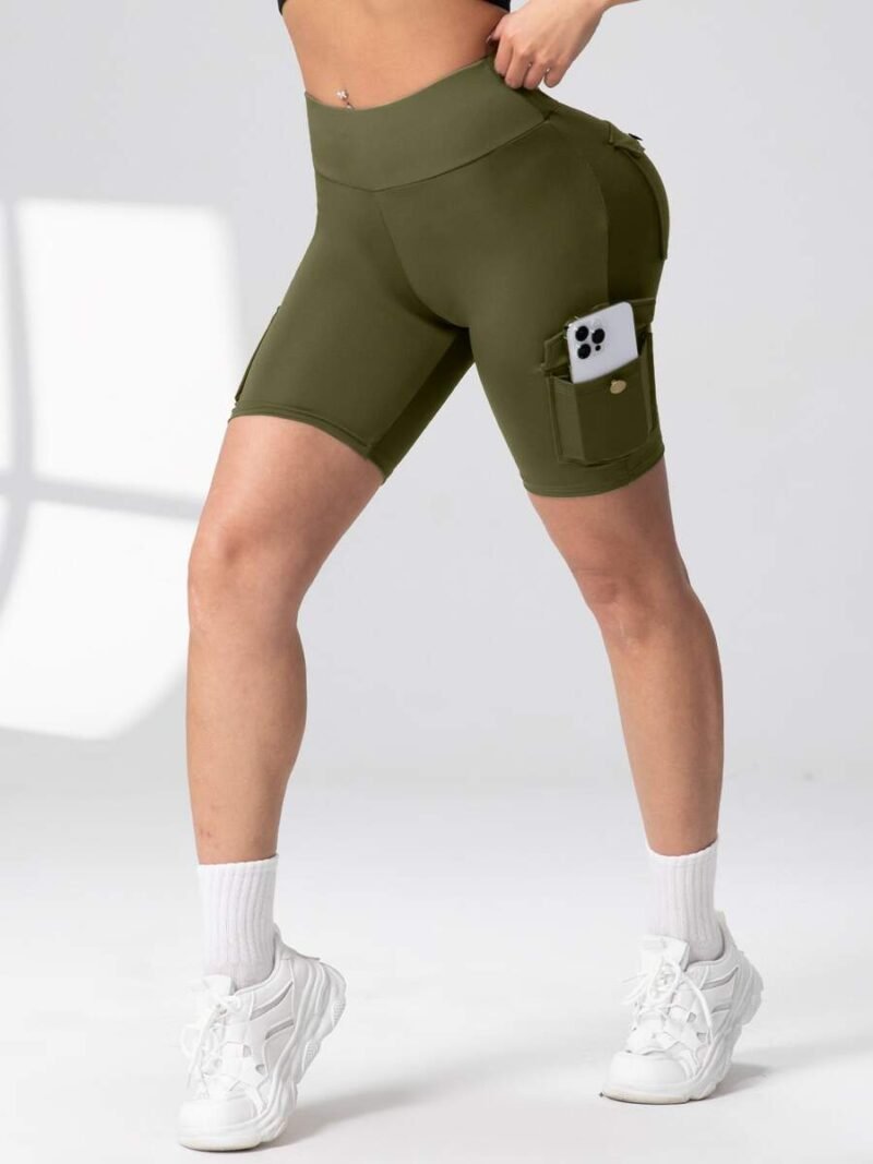 Solid Color Slim Fit Cargo