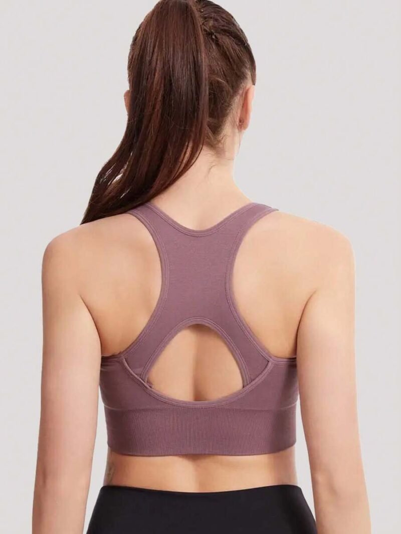 Front Zipper Hollowed Out Beautiful Back Yoga Sports Bra