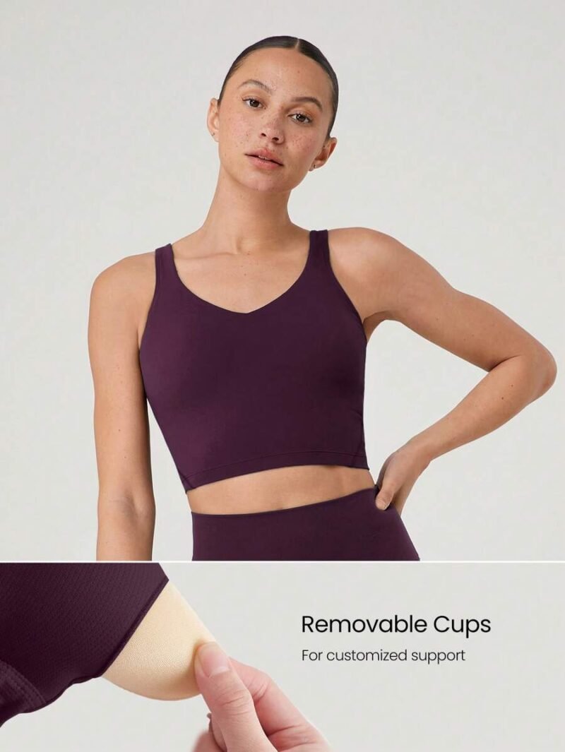 U Back Cropped Active Tank Top