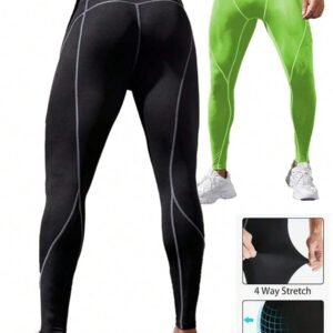 Contrast Color Sports Skinny Pants