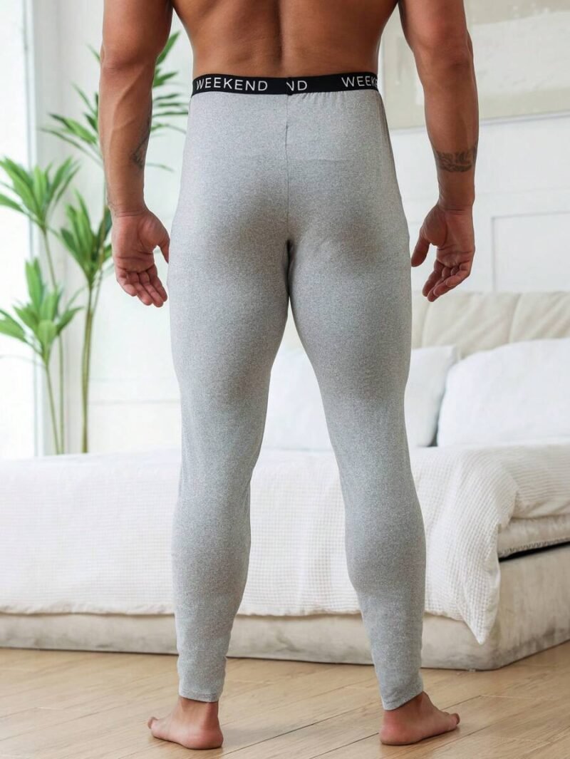 Letter Print Compression Thermal Pants