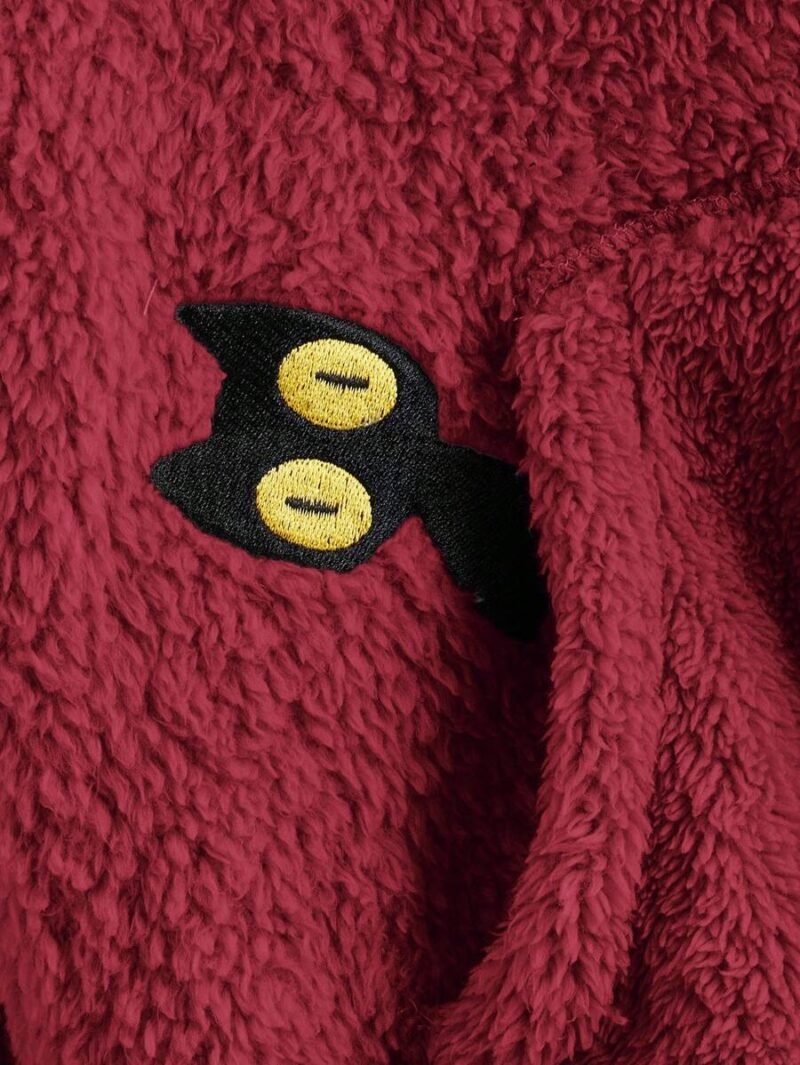 Casual Long Sleeve Pocket Furry Hoodie