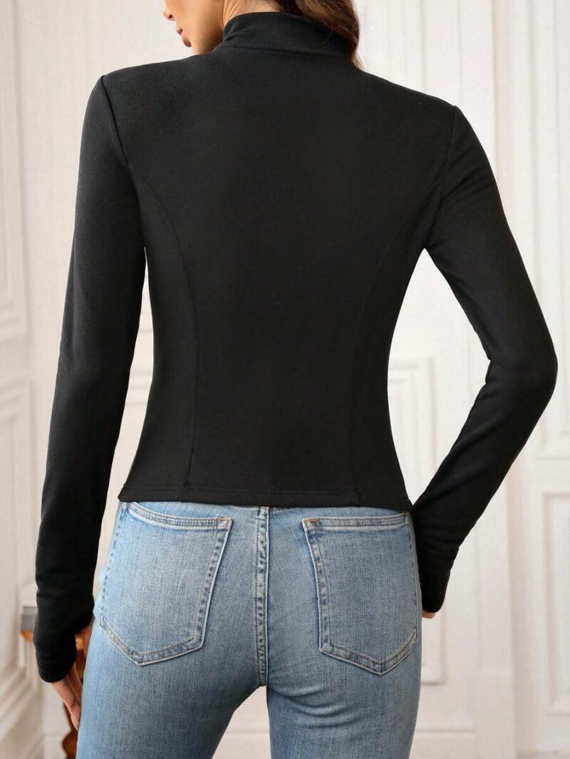 Fleece Fitted Tight Yoga Jacket