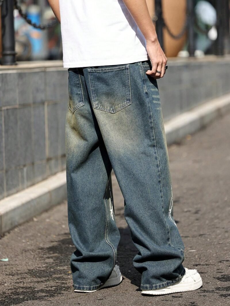 Flame Print Loose Fit Vintage Y2K Oversized