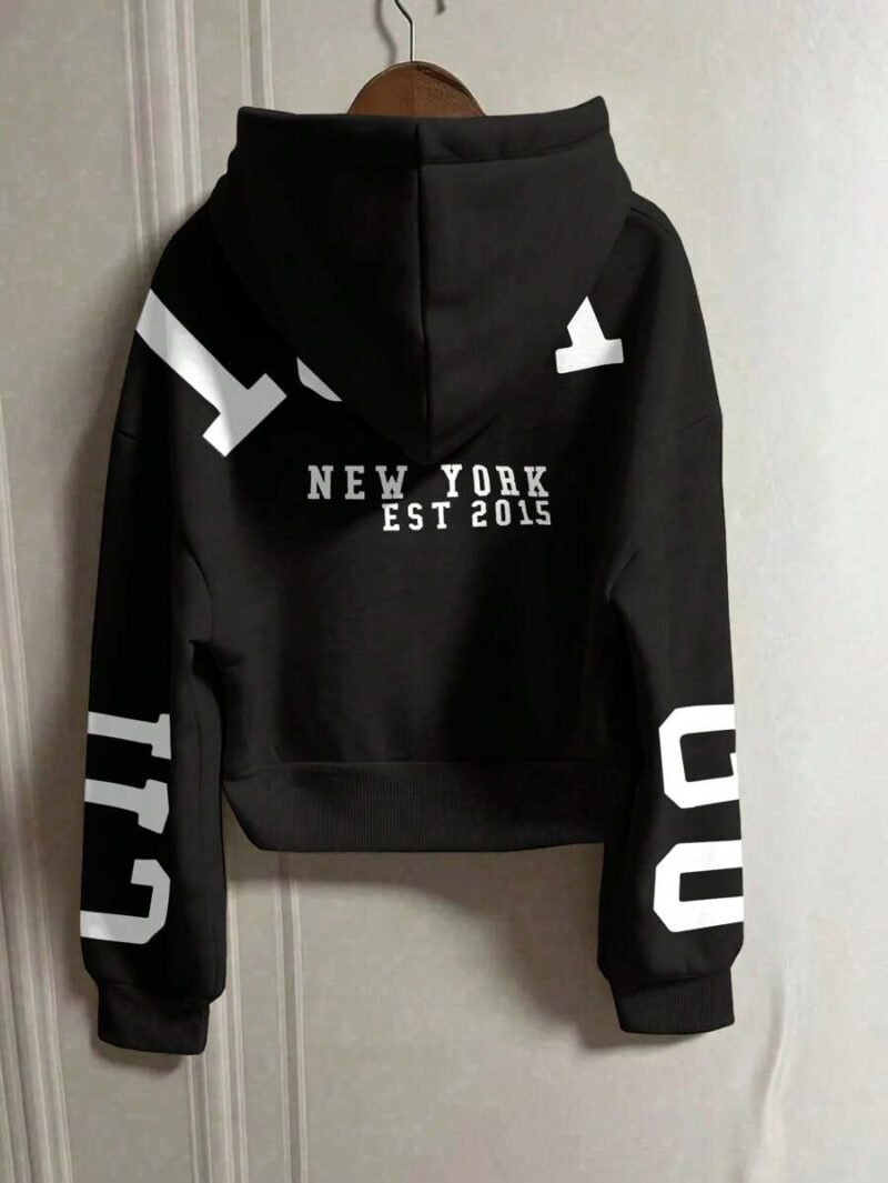Sweatshirt With Fleece Loose Fit Short Jacket