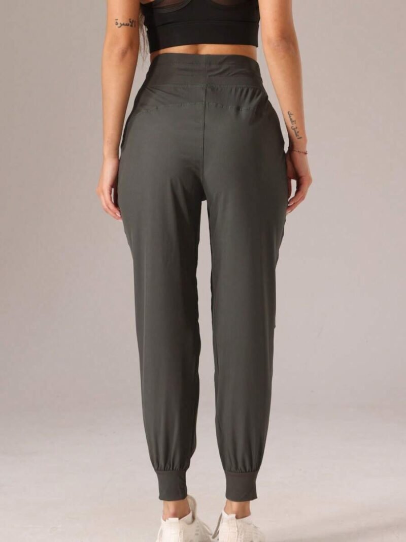 Solid Color Joggers With Elastic Cuff