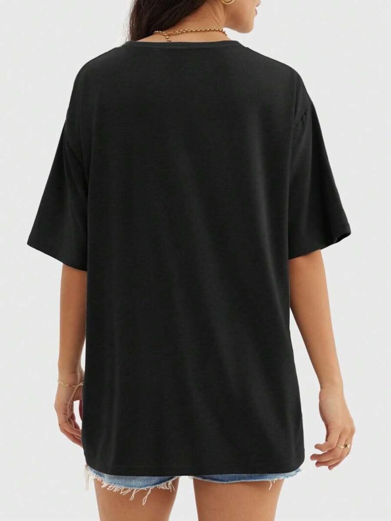 Oversized T Shirts Loose Fit Crew Neck Short Sleeve