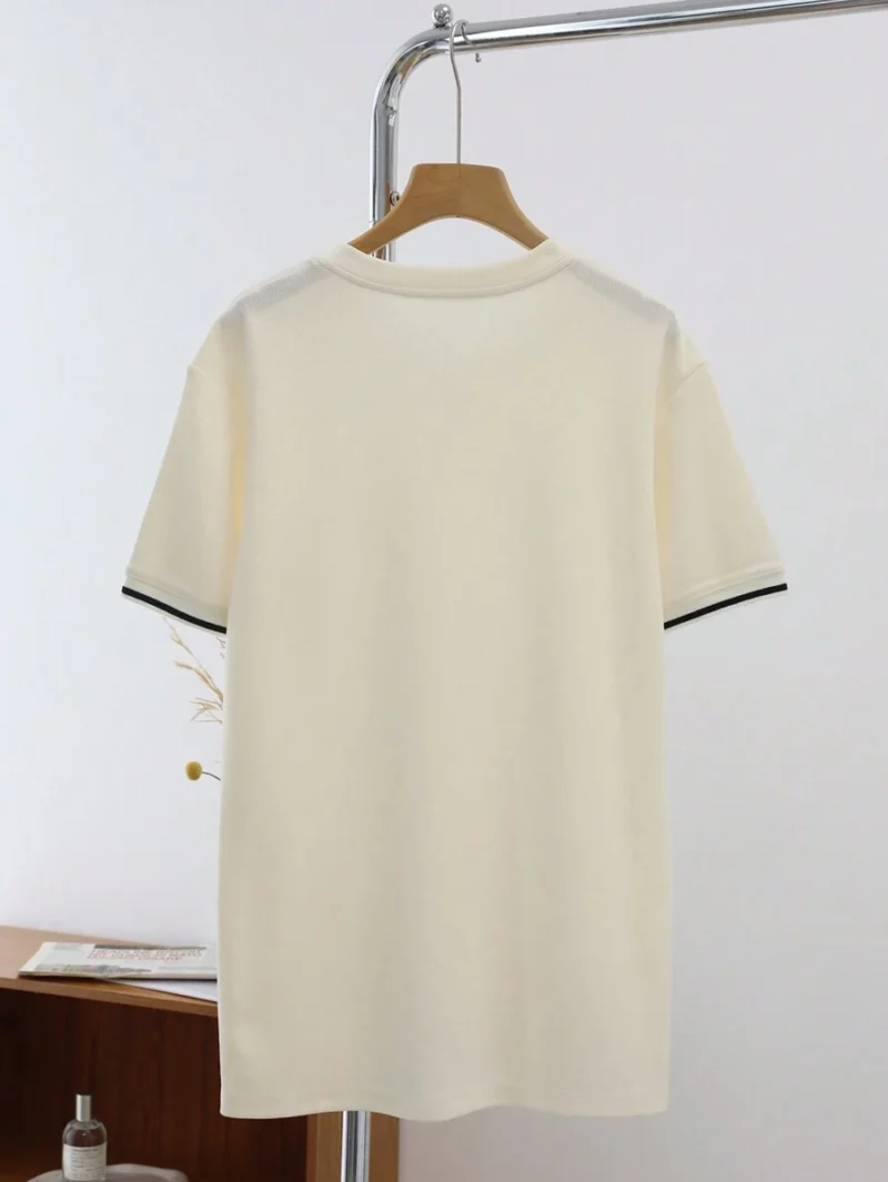 Summer Striped Casual V Neck Short Sleeve